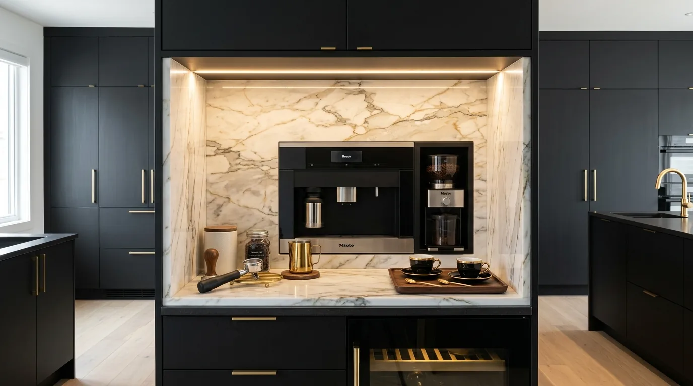 Create a simple coffee bar tray setup